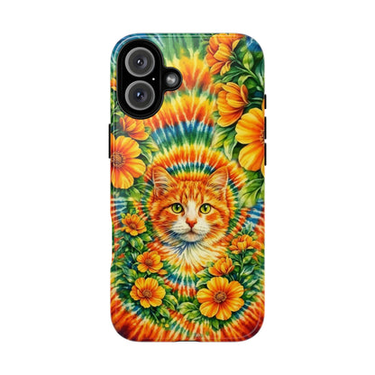 FLORAL CAT SWIRL PHONE CASE - TLHG2204264