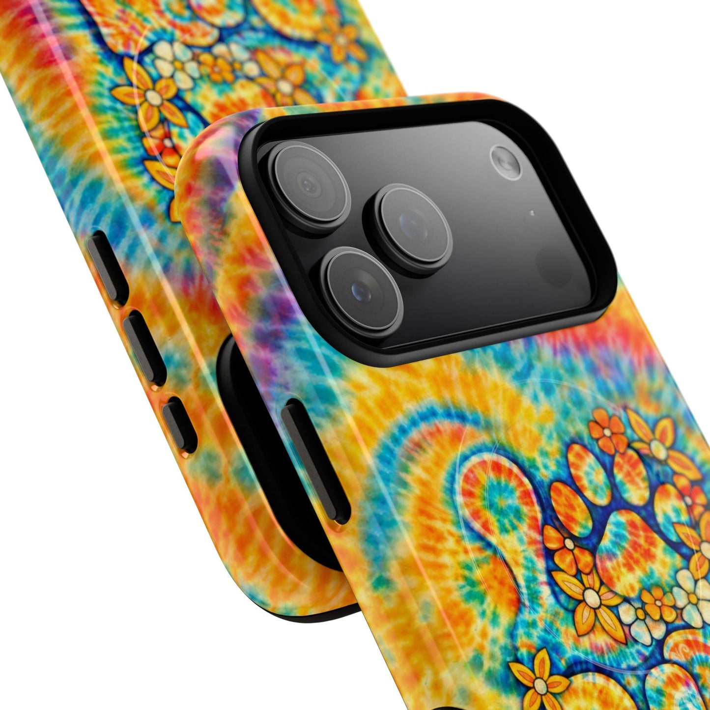 LOVE PAW PRINT SWIRL MAGNETIC PHONE CASE  - TLHN2304264