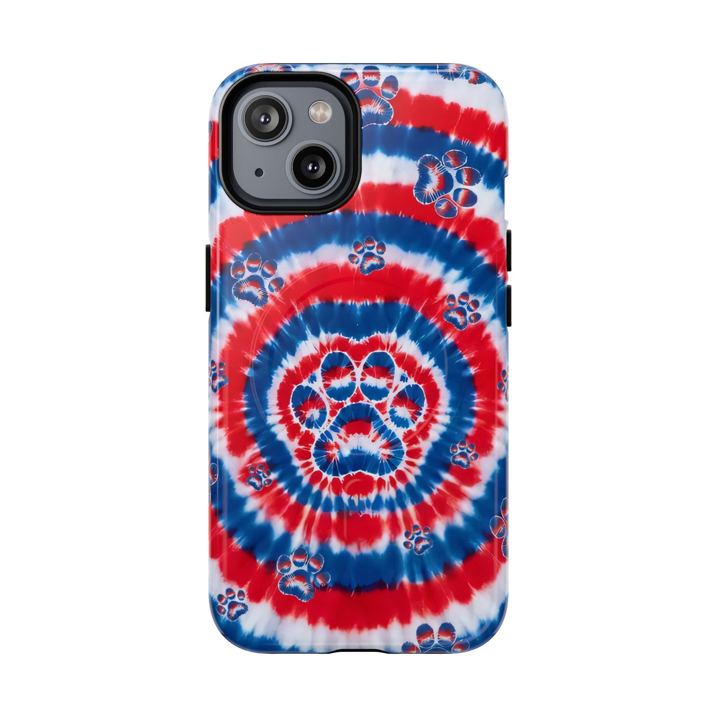 RED WHITE AND BLUE PAW MAGNETIC PHONE CASE - TYQY2004253