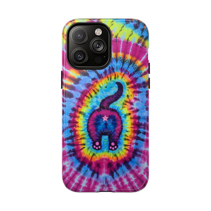 CAT COLORFUL SWIRL PATTERN MAGNETIC PHONE CASE - TLTW1404263