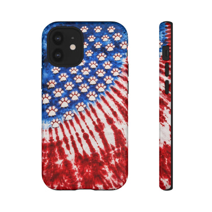 PAW PRINT RED WHITE & BLUE PHONE CASE - TLHG1704262