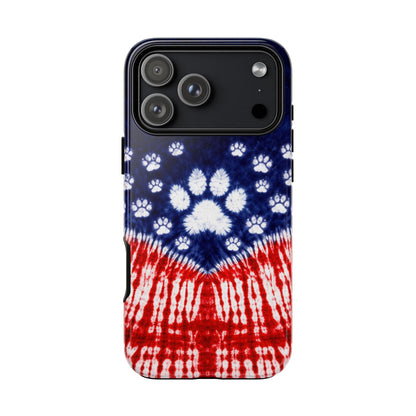 PAW PRINT RED WHITE & BLUE PHONE CASE - TLTW1604262