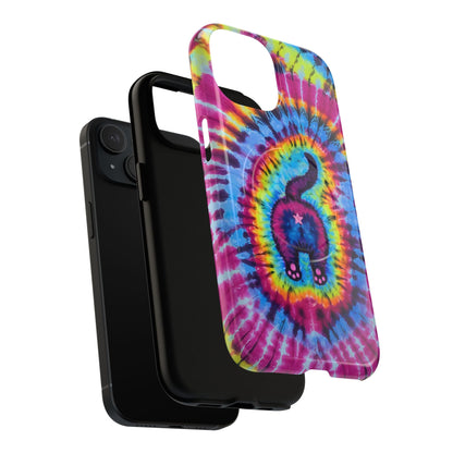CAT COLORFUL SWIRL PATTERN MAGNETIC PHONE CASE - TLTW1404263