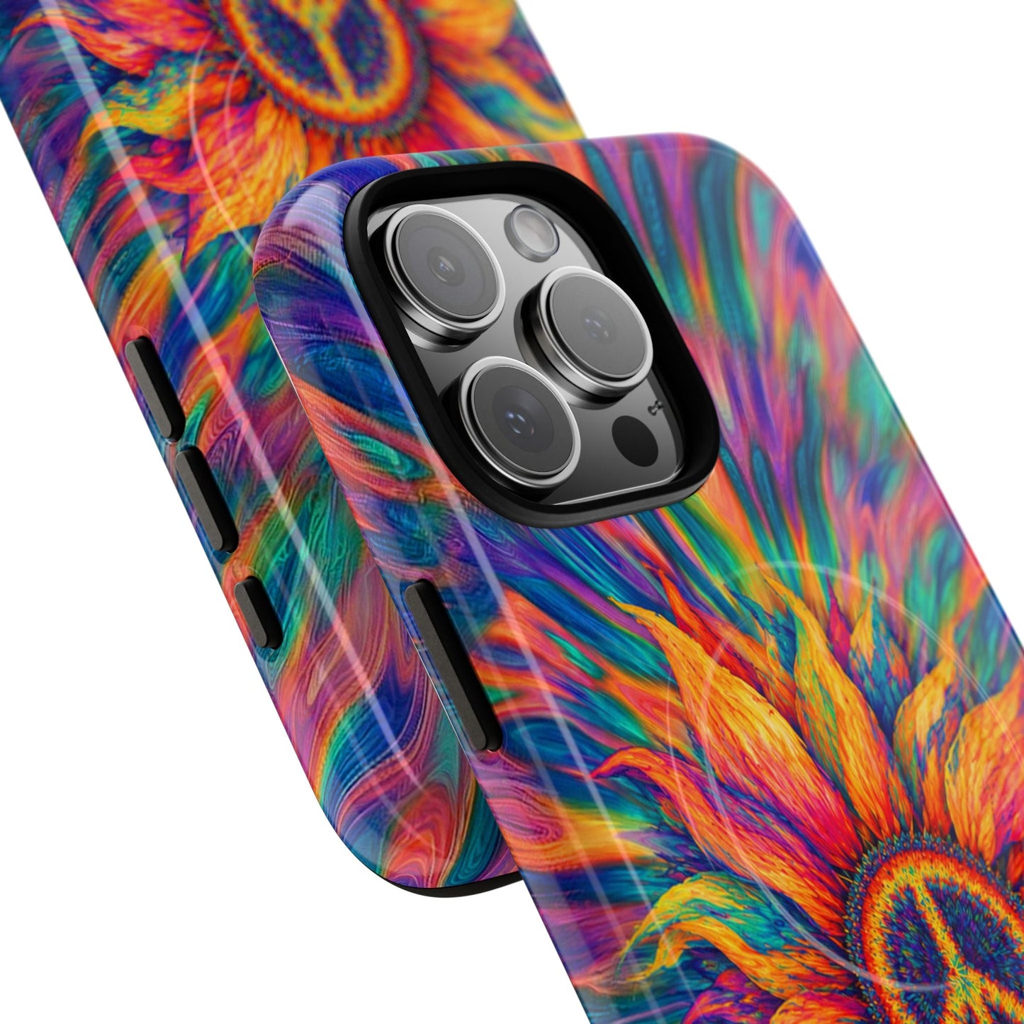 SUNFLOWER PEACE BURST MAGNETIC PHONE CASE - TLTW2906268