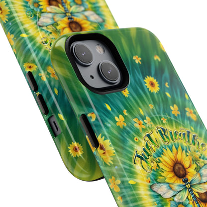 JUST BREATHE DRAGONFLY FLORAL MAGNETIC PHONE CASE  - TLHG1304263