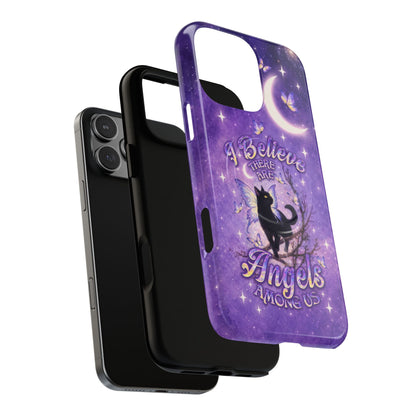 I BELIEVE THERE ARE ANGELS AMONG US BLACK CAT MAGNETIC PHONE CASE  - TLNO2605262