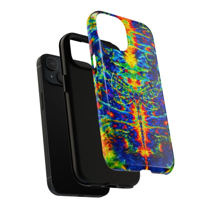 HIPPIE DRAGONFLY COLORFUL SWIRL MAGNETIC PHONE CASE - TLNT1105261