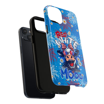 RED WHITE AND MOOO COW MAGNETIC PHONE CASE  - TY1306262
