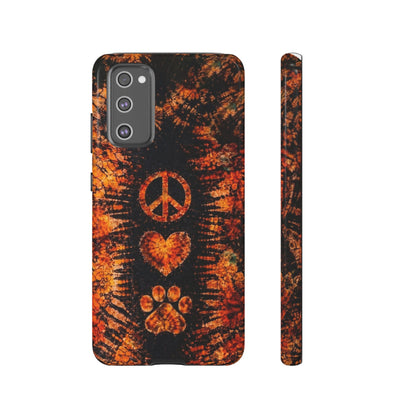 PEACE LOVE PAW PRINT VINTAGE  PHONE CASE  - TLHN2204264