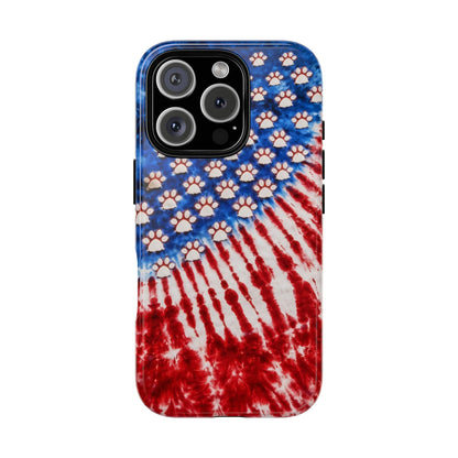 PAW PRINT RED WHITE & BLUE PHONE CASE - TLHG1704262