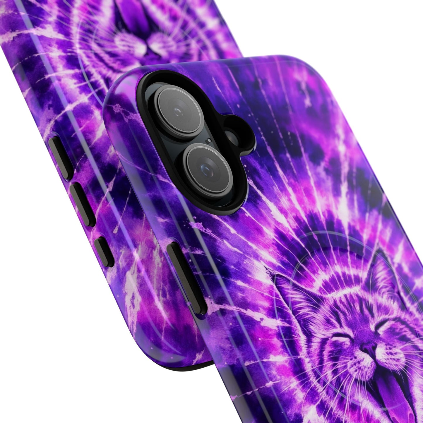 CAT PURPLE SWIRL MAGNETIC PHONE CASE  - TLHN1504263