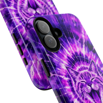 CAT PURPLE SWIRL MAGNETIC PHONE CASE  - TLHN1504263