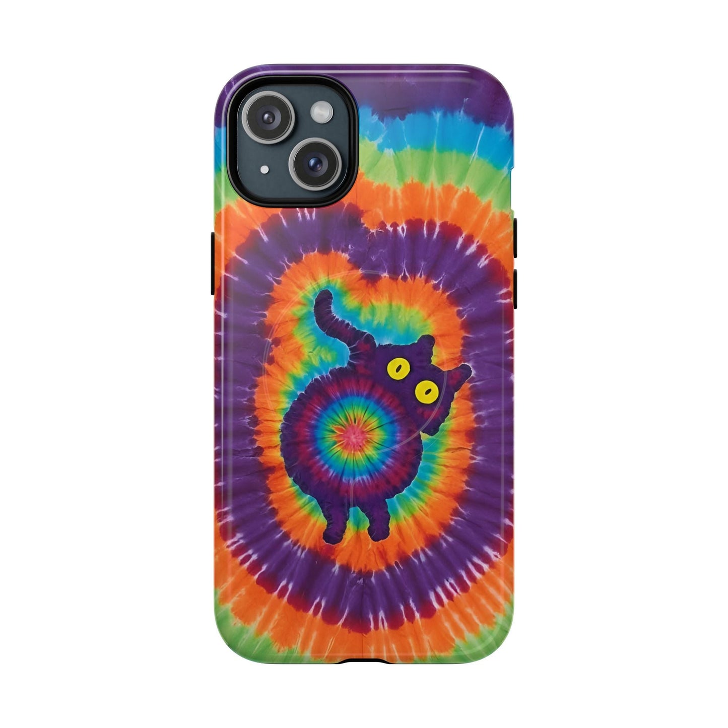 FUNNY CAT SWIRL MAGNETIC PHONE CASE - TLNO1604261