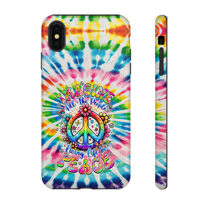 IMAGINE ALL THE PEOPLE LIVING LIFE IN PEACE TIE DYE PHONE CASE - TYQY1504253