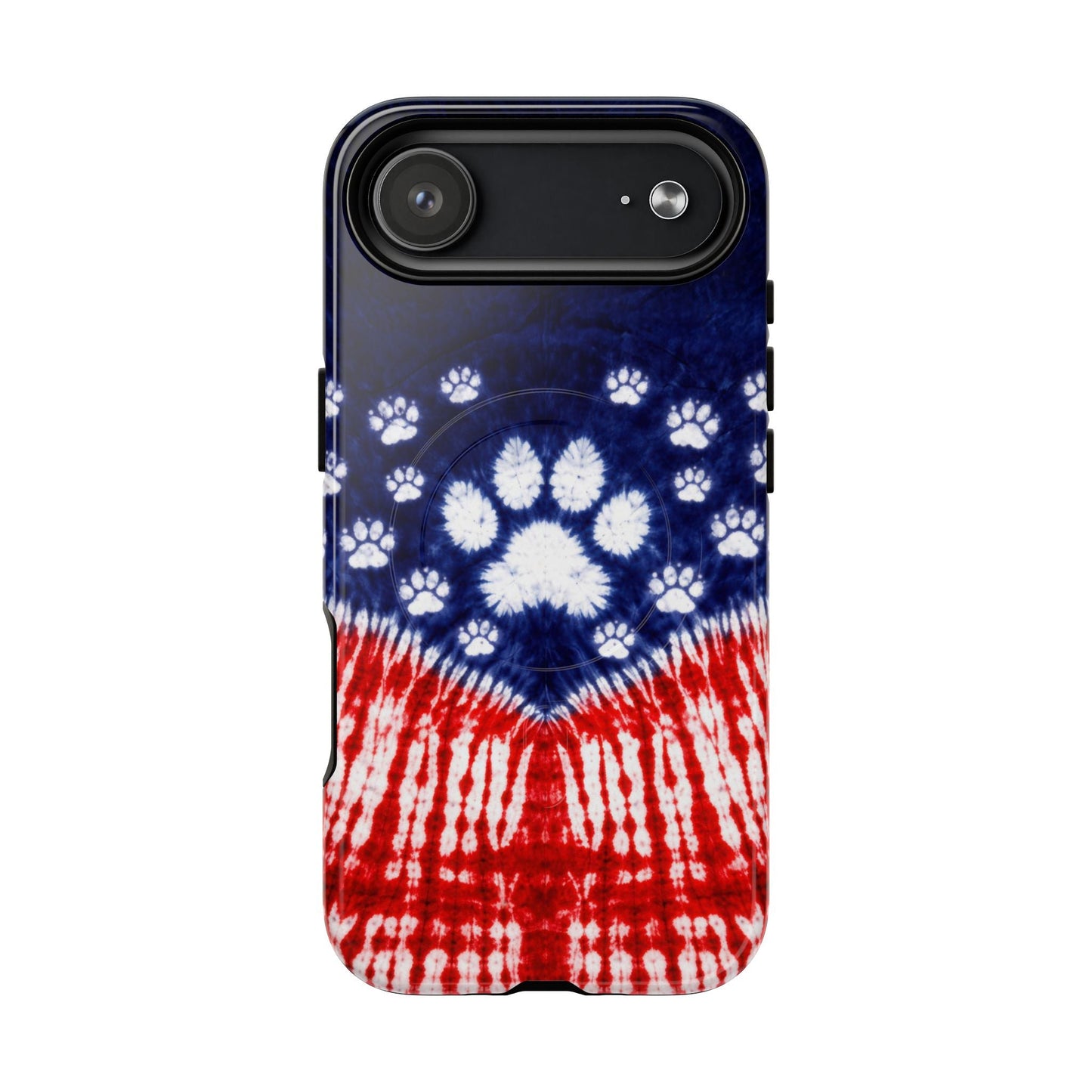 PAW PRINT RED WHITE & BLUE MAGNETIC PHONE CASE - TLTW1604262