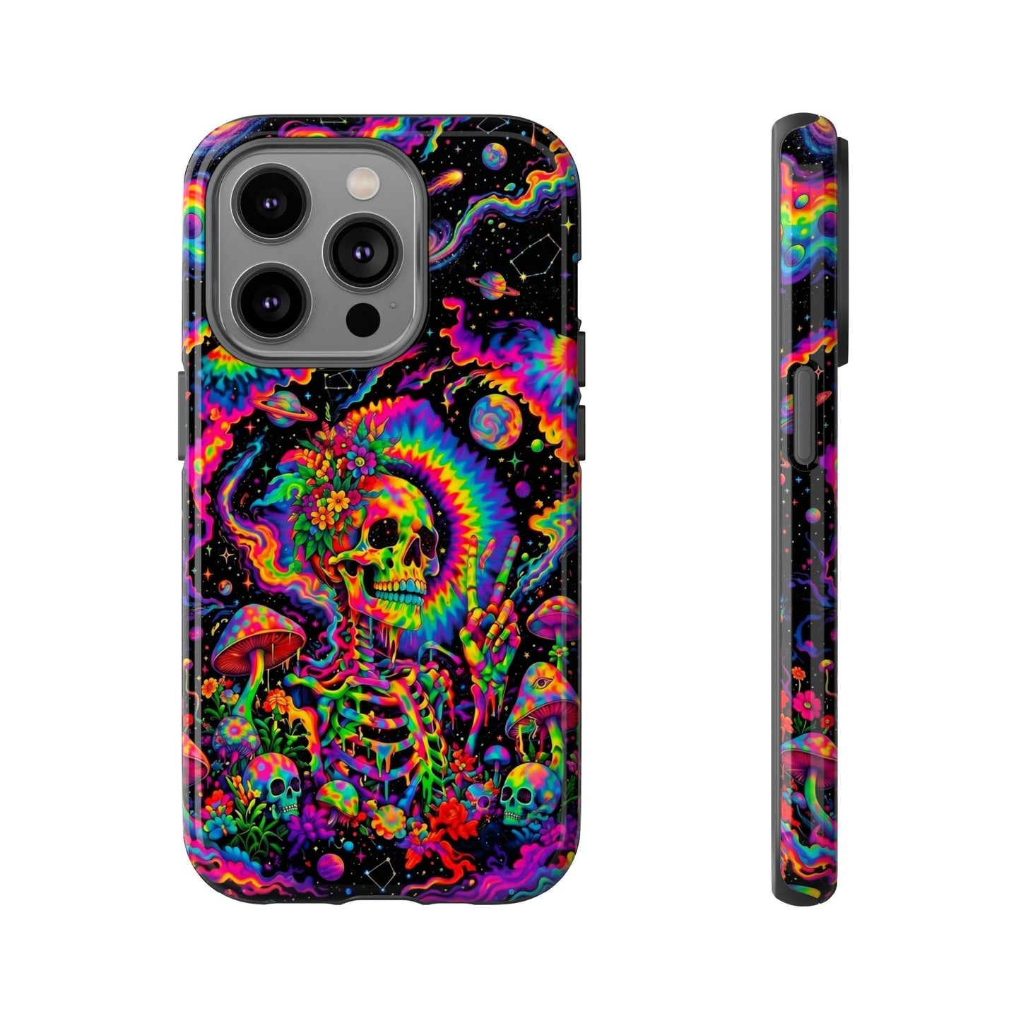 HIPPIE SKULL PSYCHEDELIC PHONE CASE  - TLNO2904262