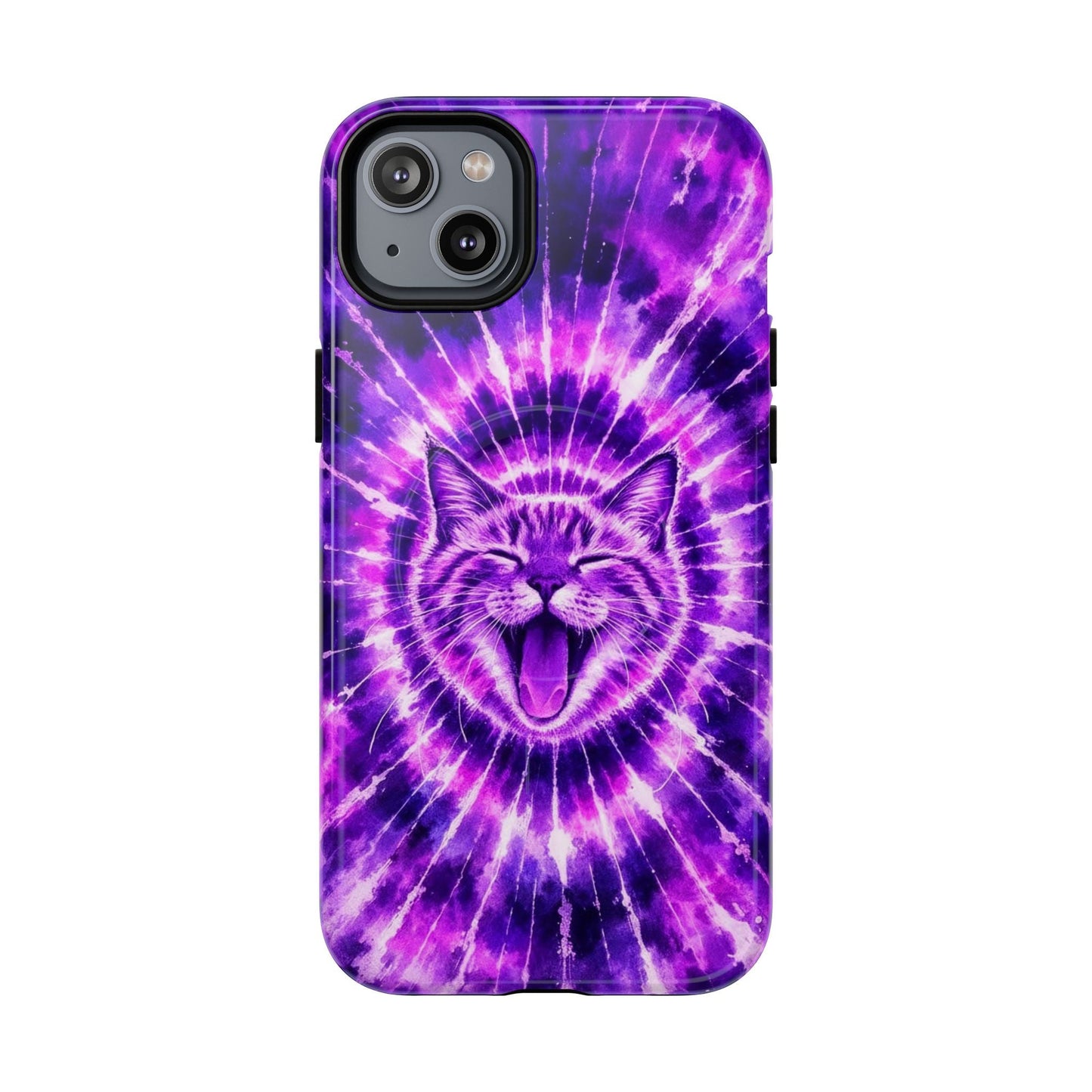 CAT PURPLE SWIRL MAGNETIC PHONE CASE  - TLHN1504263