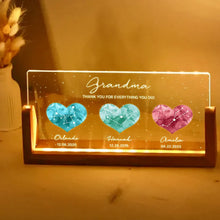 Load image into Gallery viewer, Birthstone Constellations Custom Acrylic LED Night Light, Gift For Grandma, Mother&#39;s Day Gift
