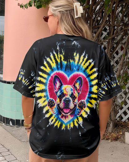 FRENCH BULLDOG HEART SWIRL ALL OVER PRINT  - TLTW1405262