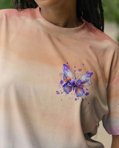 JUST BREATHE BUTTERFLY FLORAL  ALL OVER PRINT - TLHG0204261