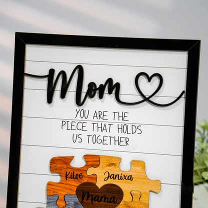 Mother's Day Personalized Mom Puzzle Sign