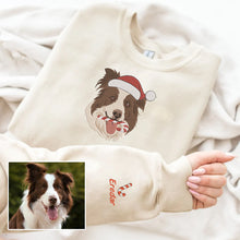 Load image into Gallery viewer, Christmas Embroidered Pet Dog Cat Photo Hoodie Sweatshirt T-Shirt
