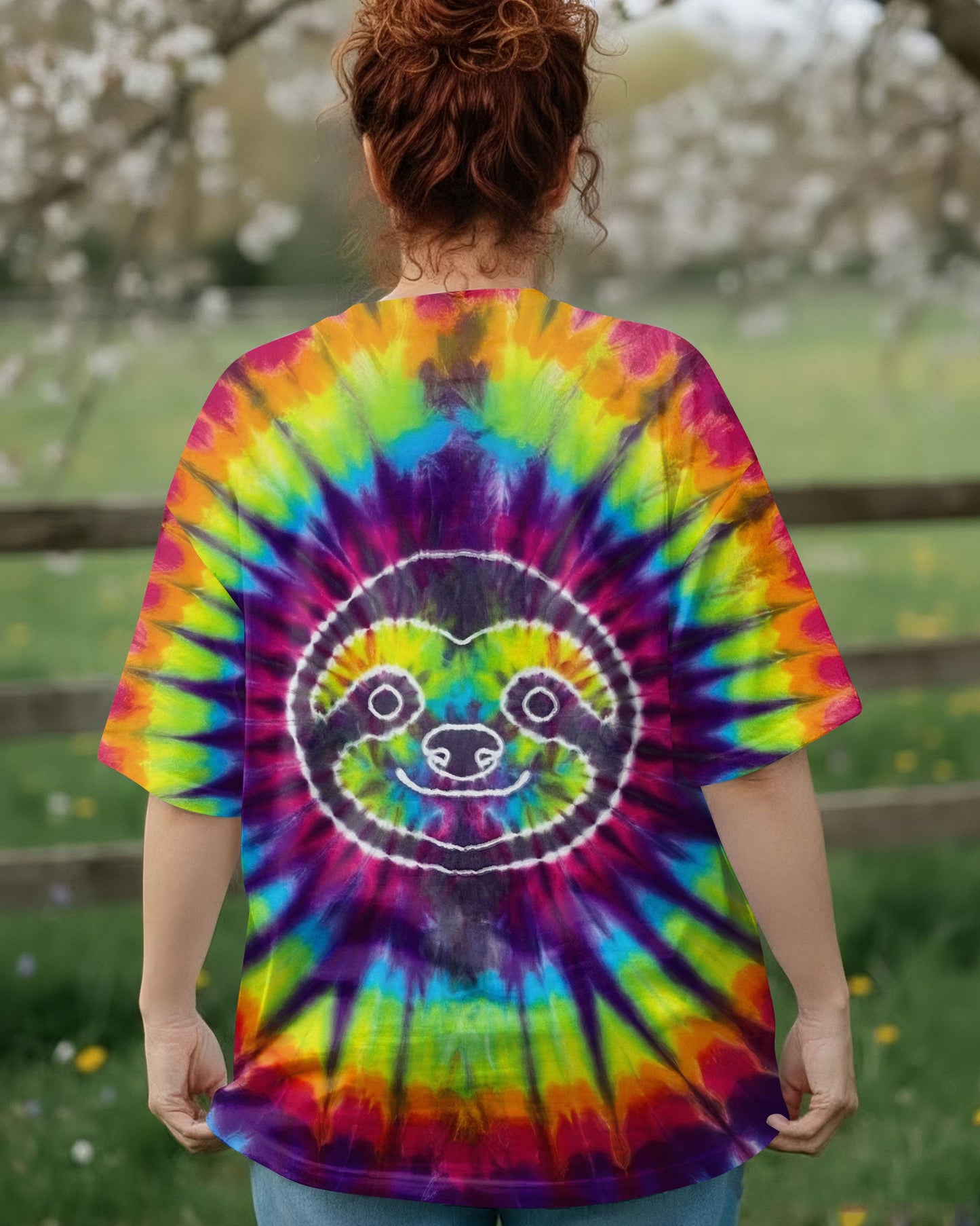 SLOTH COLORFUL SWIRL ALL OVER PRINT  - TLTW0704263