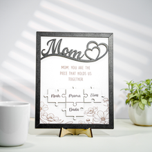 Load image into Gallery viewer, Mother&#39;s Day Personalized Mom Puzzle Sign
