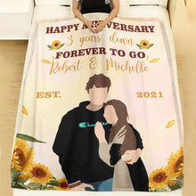 Load image into Gallery viewer, Valentine Personalized Forever To Go Custom Soft Blanket
