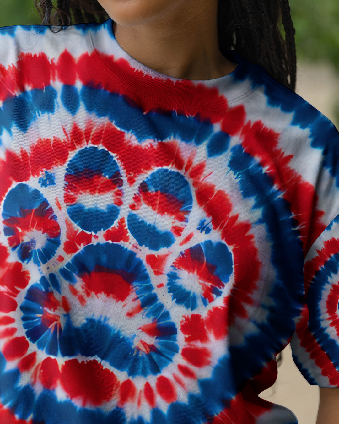 RED WHITE AND BLUE PAW ALL OVER PRINT - TYQY0104261