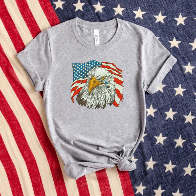 Embroidered USA Patriotic Eagle Independence Day