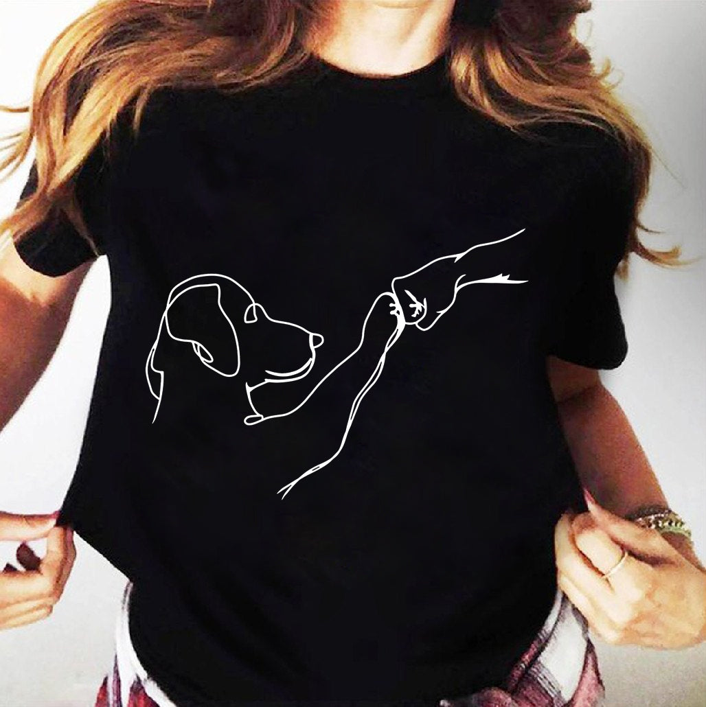 Dog High Five Graphic Apparel