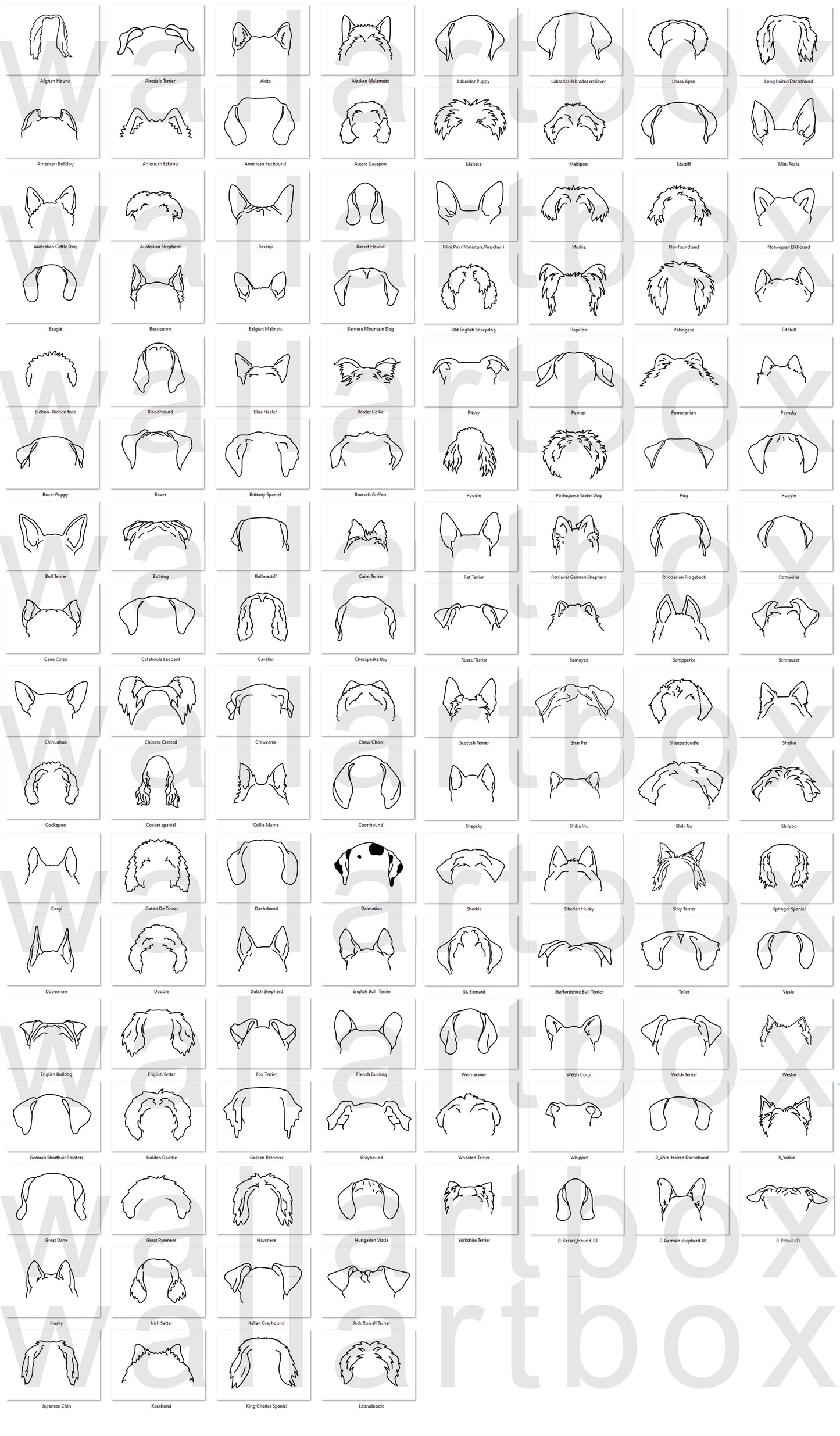 Customize Dog Ears Sticker With Name
