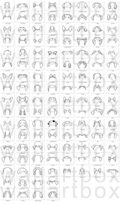 Customize Dog Ears Sticker With Name