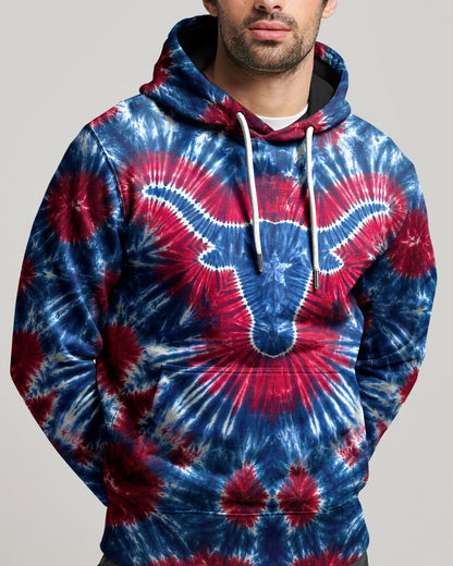LONGHORN TEXAS STATE RED WHITE & BLUE SWIRL ALL OVER PRINT - TLNT1206261