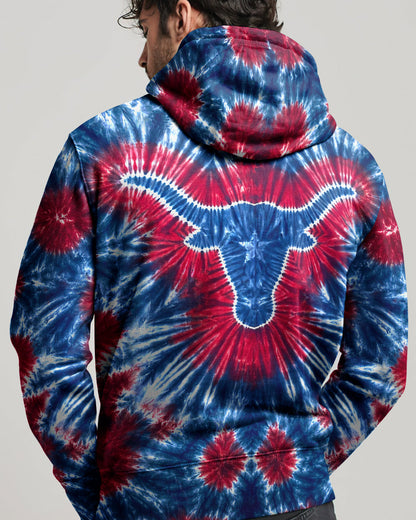 LONGHORN TEXAS STATE RED WHITE & BLUE SWIRL ALL OVER PRINT - TLNT1206261
