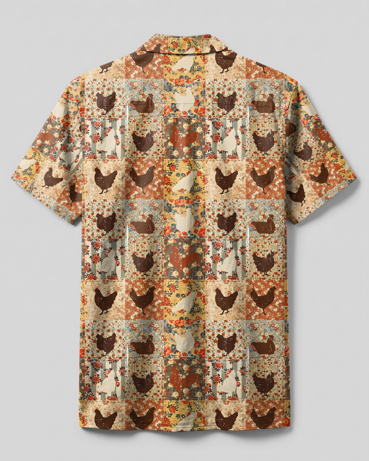 FLORAL CHICKENS VINTAGE CAMP SHIRT - TYPQ0107263