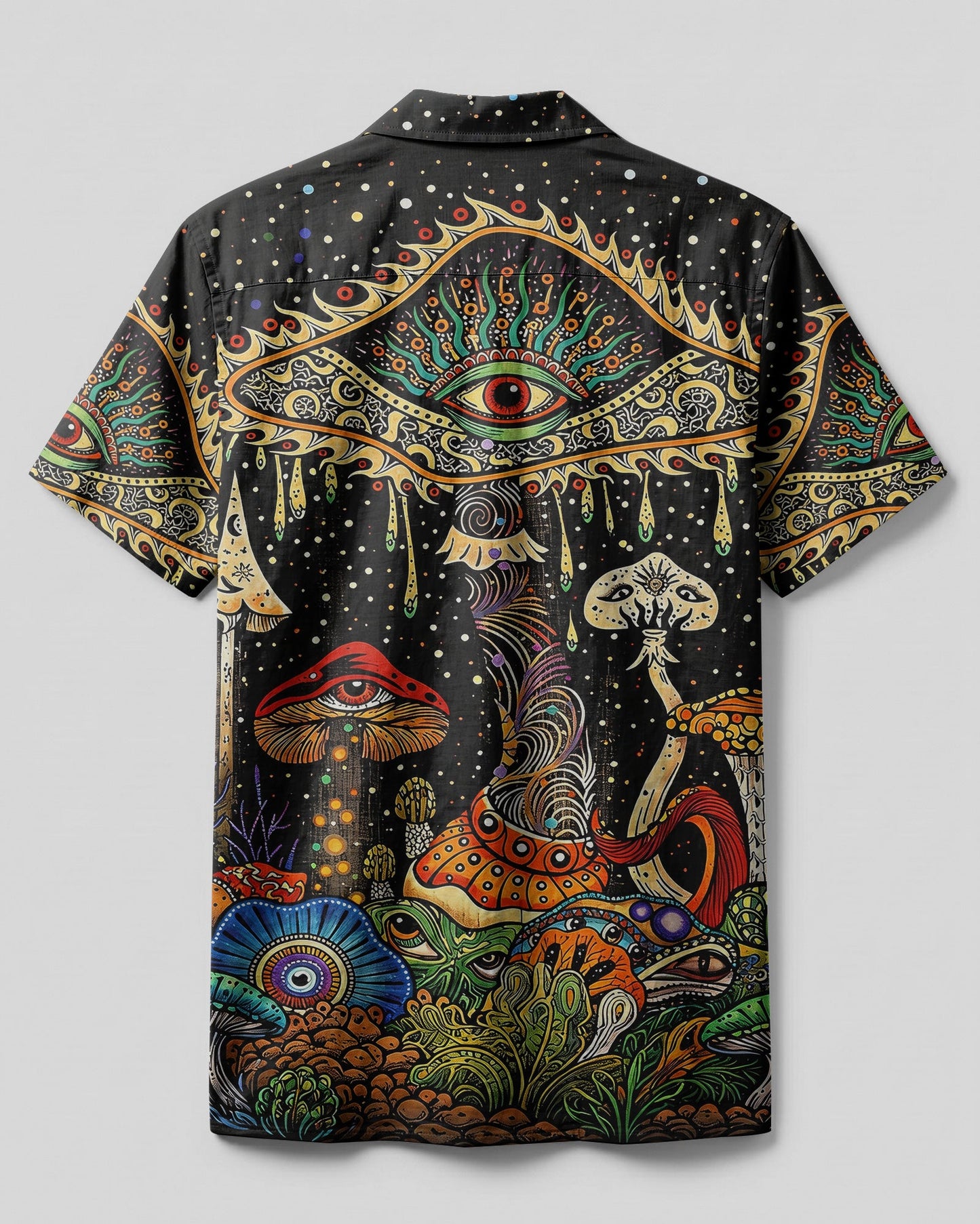 PSYCHEDELIC EYES MUSHROOM CAMP SHIRT   - TLHG0304261