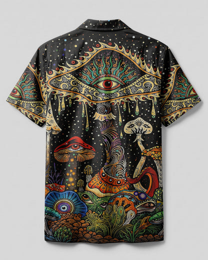 PSYCHEDELIC EYES MUSHROOM CAMP SHIRT   - TLHG0304261