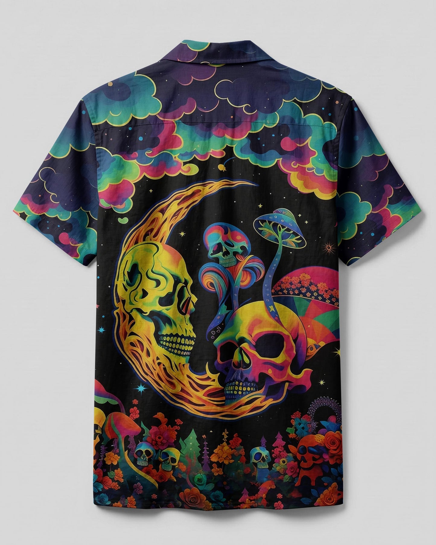 PSYCHEDELIC EYES MUSHROOM CAMP SHIRT - TLHG0604261