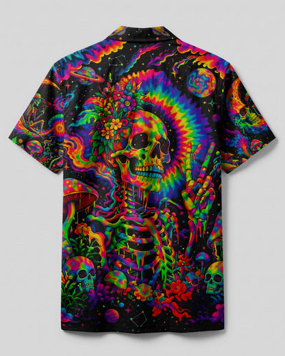 HIPPIE SKULL PSYCHEDELIC  CAMP SHIRT - TLNO0704261