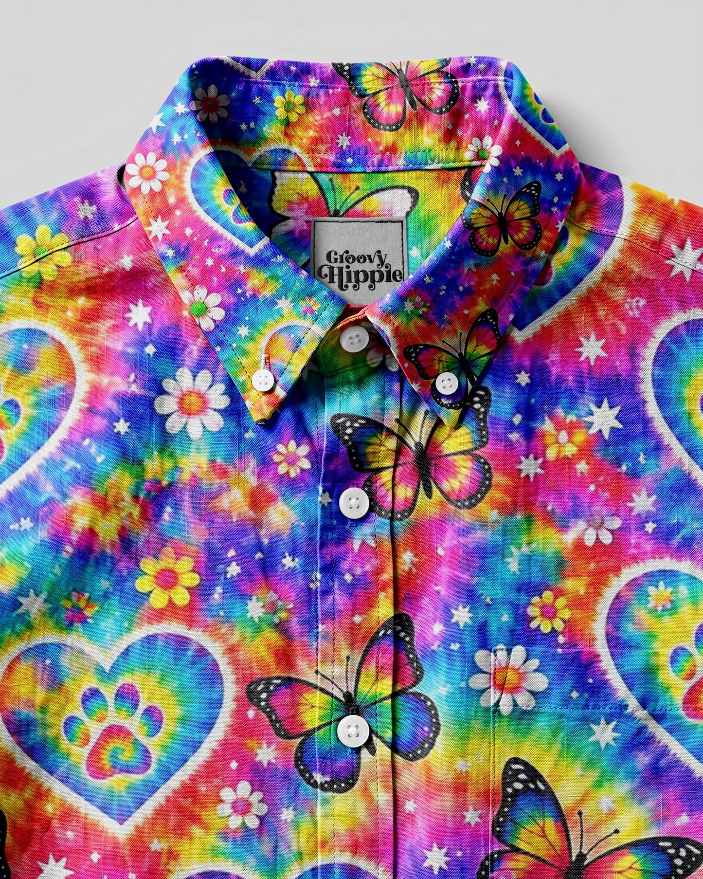 PAWS OF COLORFUL DREAMS BUTTON-DOWN COLLAR SHIRT - TYLN2206263