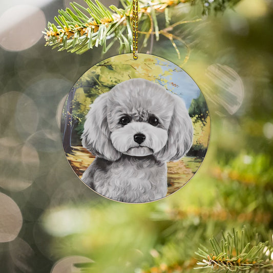 Bichon Frise Custom Pet Dog Ceramic Ornament
