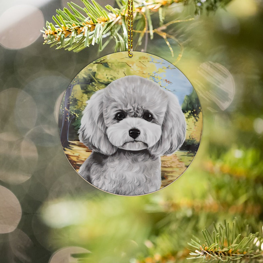 Bichon Frise Custom Pet Dog Ceramic Ornament