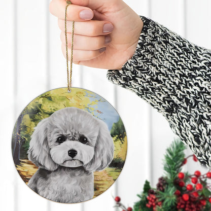 Bichon Frise Custom Pet Dog Ceramic Ornament