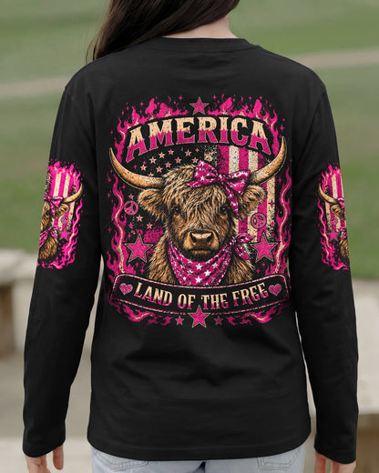 LAND OF THE FREE COW ALL OVER PRINT - TLHN0506261