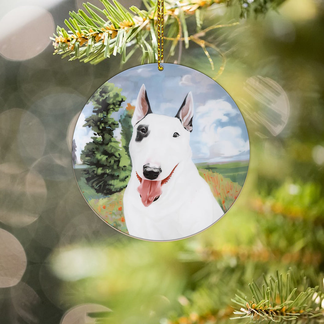 Bull Terrier Custom Pet Dog Ceramic Ornament