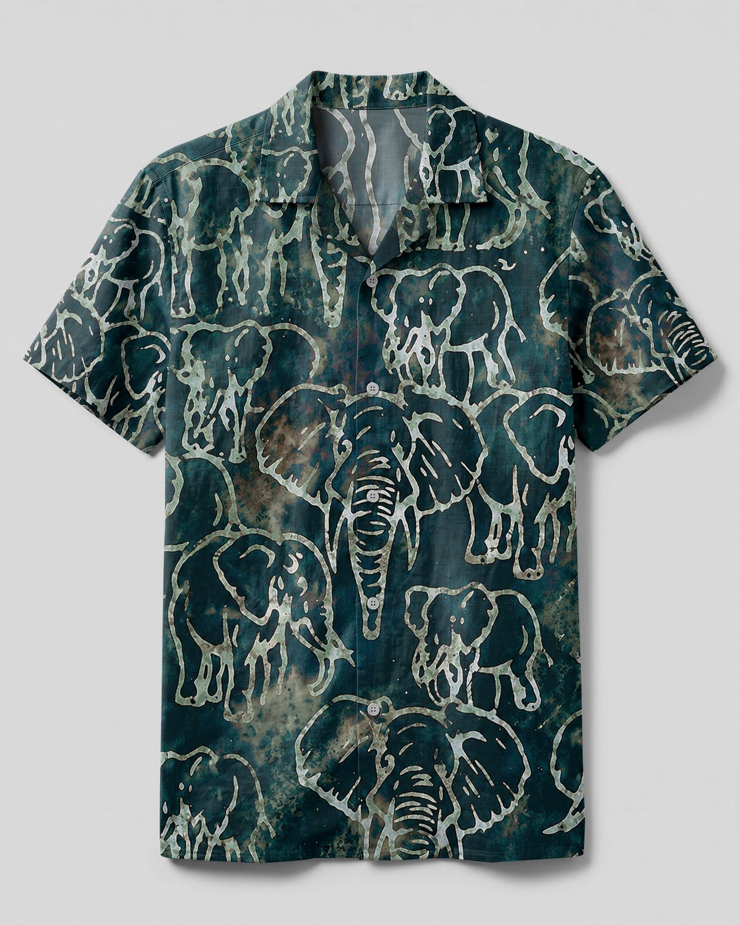 ELEPHANT PATTERN CAMP SHIRT - TLHN1806261