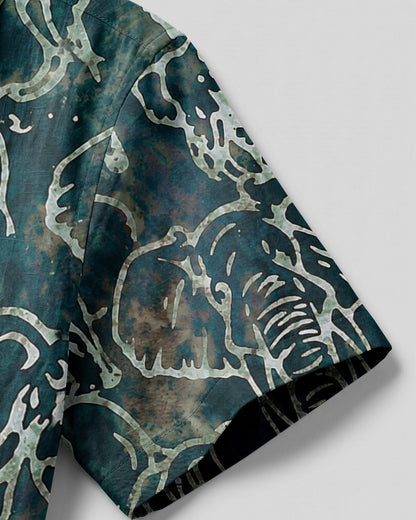 ELEPHANT PATTERN CAMP SHIRT - TLHN1806261