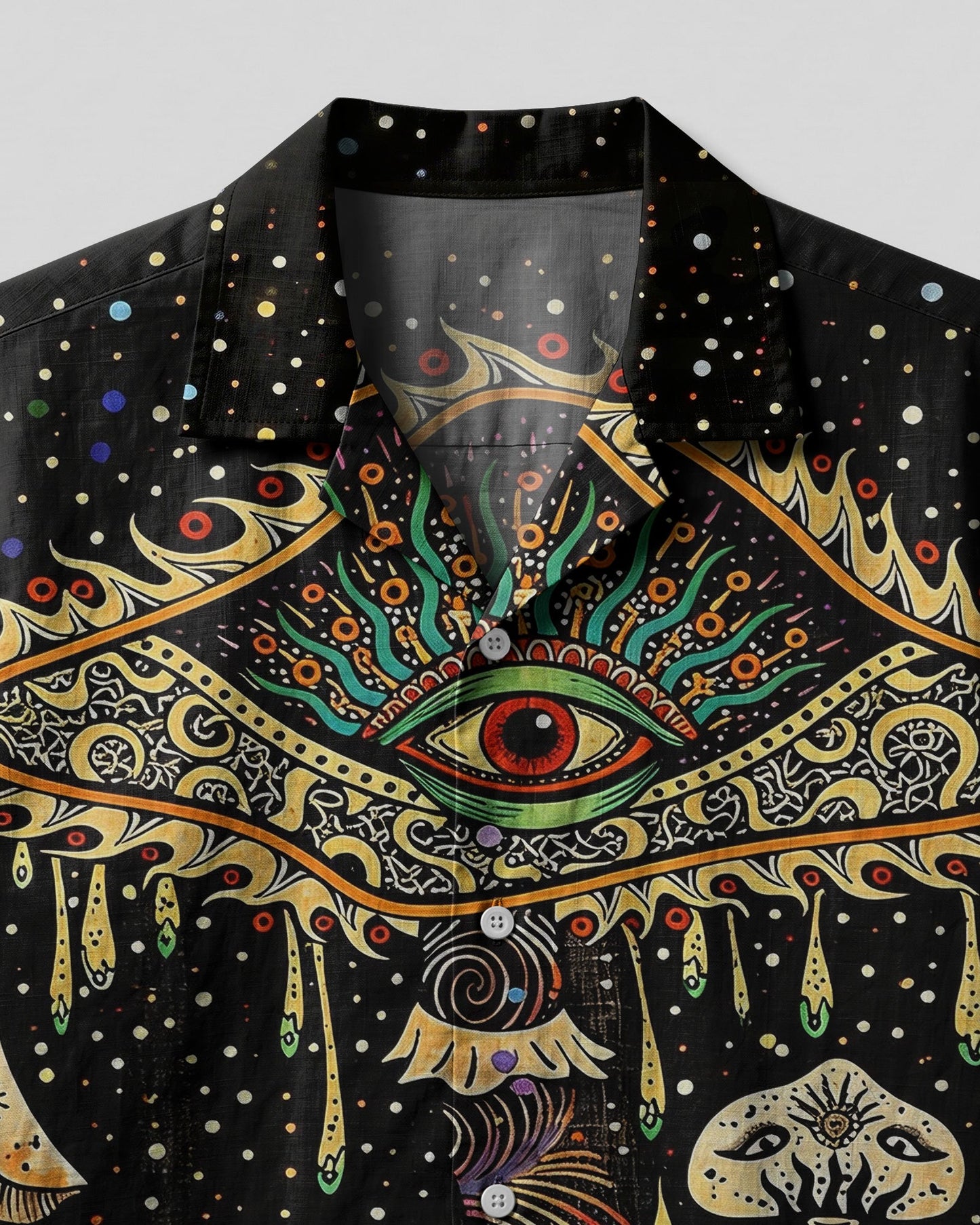 PSYCHEDELIC EYES MUSHROOM CAMP SHIRT   - TLHG0304261